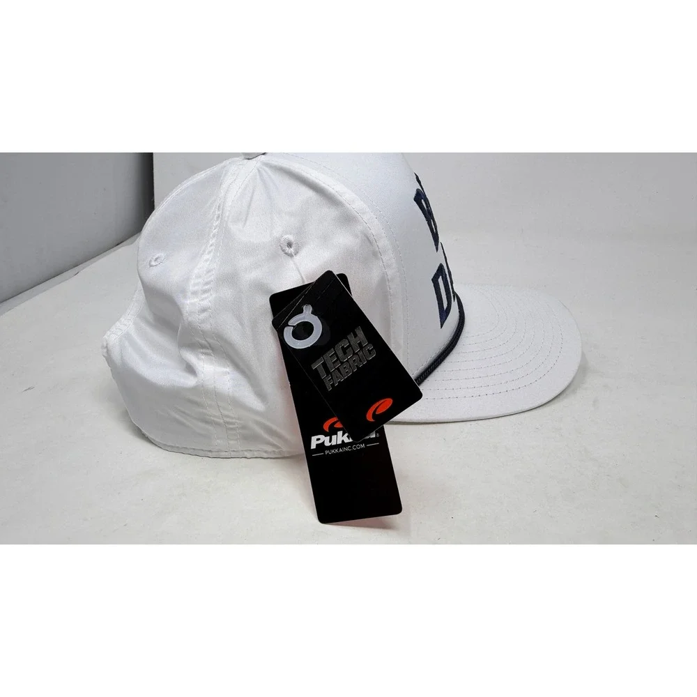 Pukka Beef Daddy Moon River Ranch Snapback Rope Hat White Tech Fabric New